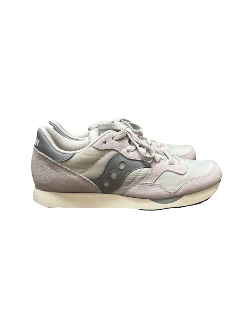 SAUCONY DXN TRAINER Sneaker Shoe VINTAGE Women's Size 7 Grey White Like New